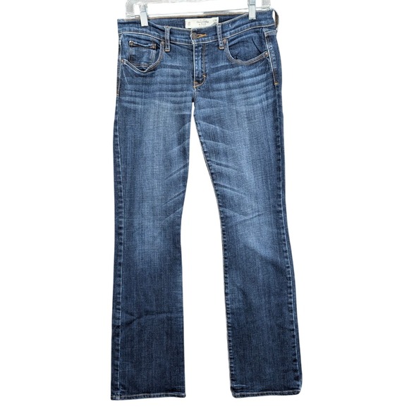 Abercrombie & Fitch Perfect Stretch Womens Denim Jeans Blue Size 28x33 Dark Wash - Picture 1 of 10